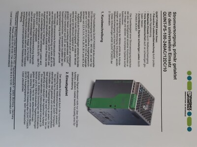 Phoenix Contact Stromversorgung QUINT-PS-100-240 VAC / 12 VDC 10 A