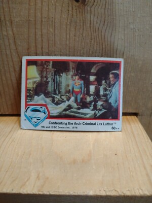 1978 Dc Comics Superman Cards: #60 Confronting The Arch-Criminal Lex Luth  Box69