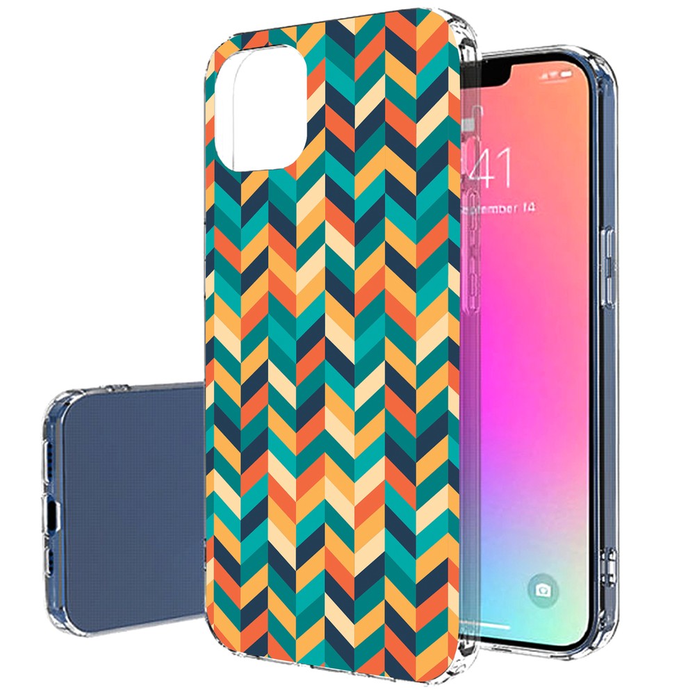 TalkingCase Slim Case for Apple iPhone 14 Max, Stylish Geometric Print, USA