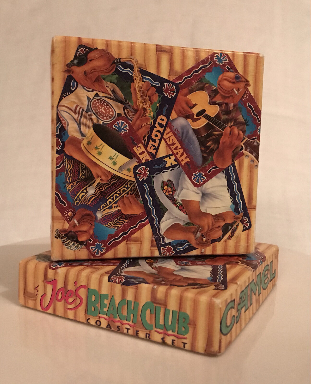 Joe Camels Beach Club Memorabilia vintage coasters original 2 box sets 4 each