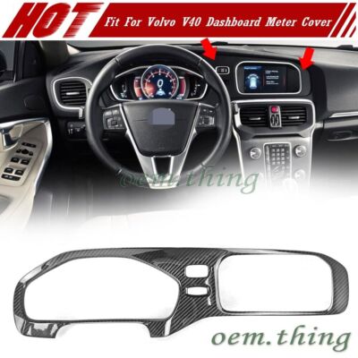 Carbon Fit For Volvo V40 Hatchback Dashboard Gauge Meter Cover Trim 12
