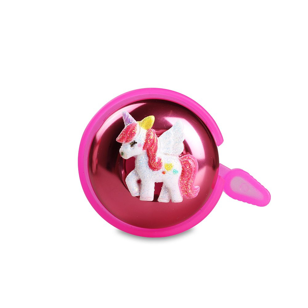 Bike Bell for Kid Girls, Bicycle Handlebar Cute Pink 3D Unicorn Cycling Bell