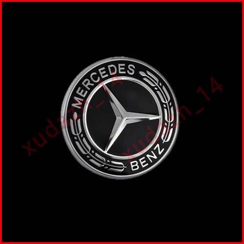 FOR MERCEDES BENZ CLK CLS E ML GL FRONT HOOD BADGE BLACK EMBLEM A2078170316 - Picture 6 of 7
