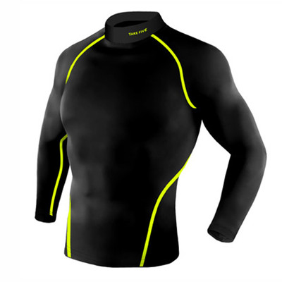 Take Five Mens Skin Tight Compression Base Layer Running Shirt S~2XL Black NT020