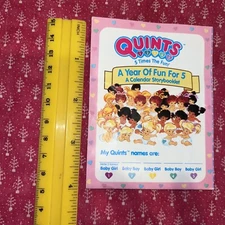 Quints Calendar Storybooklet A Year of Fun for 5