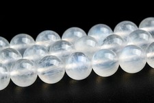6-7MM Genuine Natural Transparent Rainbow Moonstone Grade AAA Round Loose Beads