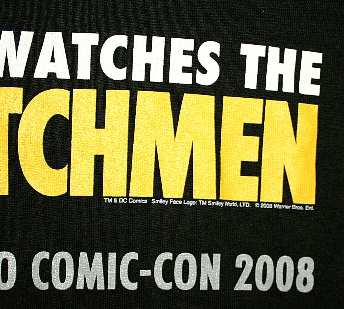 Vtg Watchmen Comedian Rorschach San Diego Comic-con T-Shirt New Sz