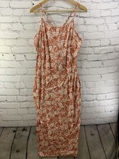 Zenobla Dress Womens Plus Sz 1X Orange Leaf Print NWT