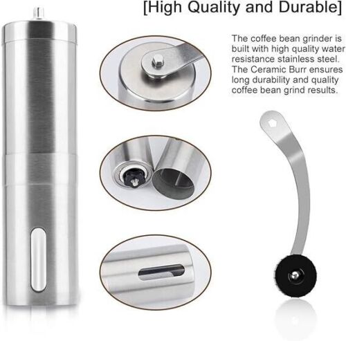 Manual Coffee Bean Grinder Adjustable Coarseness Ceramic Hand Held Grinding Mill - Picture 6 of 13