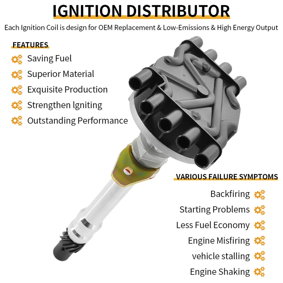 Ignition Distributor For GMC Suburban Pickup Savana Van Yukon V8 5.0L & 5.7L NEW - Image 2 of 4