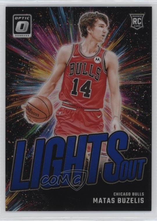 2024 Donruss Optic Lights Out Blue Prizm 24/49 Matas Buzelis #6 Rookie RC 16m4
