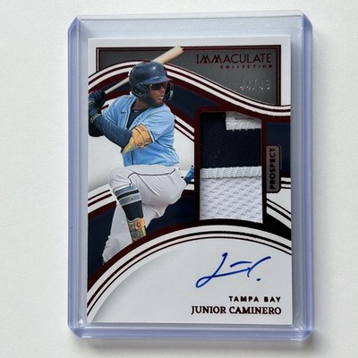Junior Caminero 2023 Panini Immaculate Patch Autograph Auto Card 44/49 #50