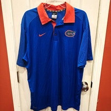 Florida Gators Nike Dri-FIT Polo Shirt Mens XL Blue Orange Golf NCAA Performance