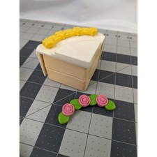 Fisher Price Fun With Food Wedding Cake Slice Icing Stars Roses Replacement 1987