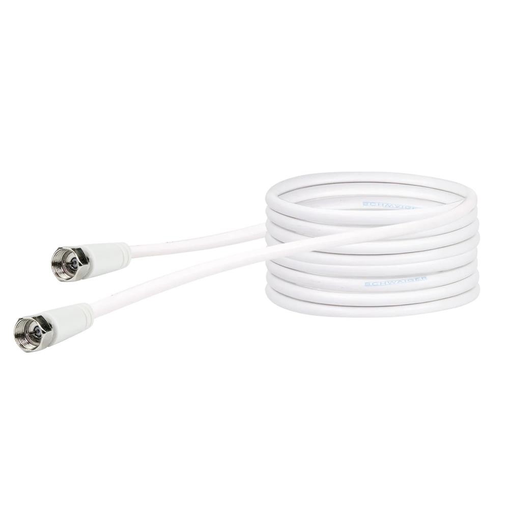 Schwaiger SAT Anschlusskabel 75 dB 10m wei Antennenkabel 2-fach Abschirmung 2390₽