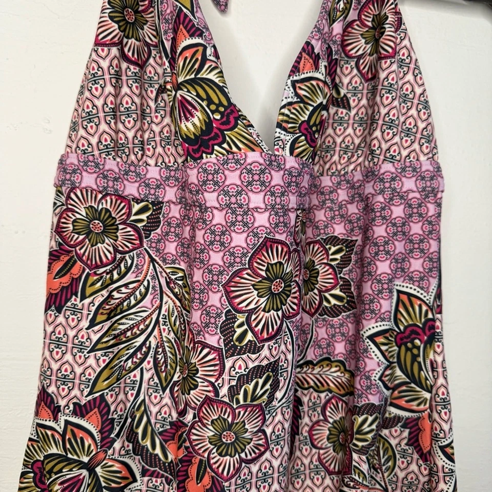 Traje de baño halter rosa y púrpura Prana Lahari talla XL Foto 3 de 4