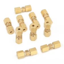 LTWFITTING 1/8-Inch OD Compression Union,Brass Compression Fitting(Pack of 10)