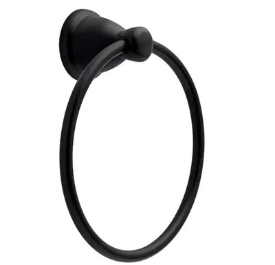 Franklin Brass KIN46-MB Kinla Bathroom Bath Towel Ring Matte Black Finish Holder