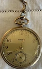 Gruen Pocket Watch Open Face Manual Mechanical Seconds, Gold Filled, Box