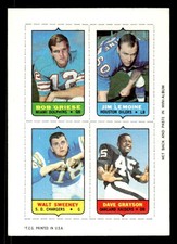 1969 TOPPS BOB GRIESE NNO NRMT JIM LEMOINE WALT SWEENEY DAVE GRAYSON 4-IN-1