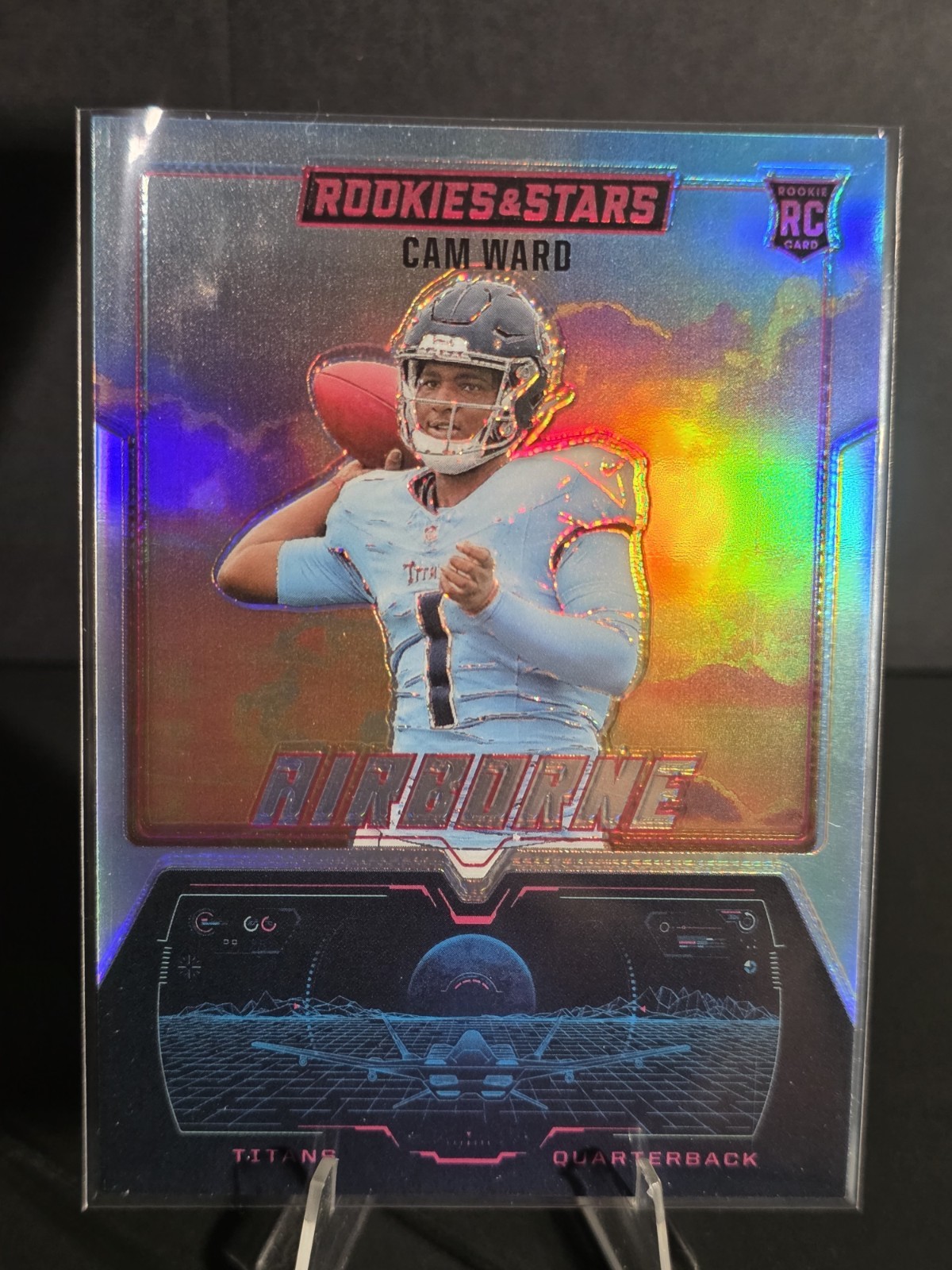 2025 NFL Panini Rookies & Stars Cam Ward SILVER Rookie AIRBORNE Card SSP