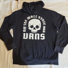 Vans Off The Wall Since 1966 Skull Graphics Pullover Hoodie Sweatshirt Mens L