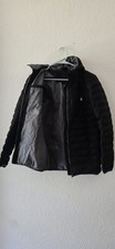 Little Donkey Andy Men's Black Hooded Puffer Jacket Zip Stand-Up Collar S