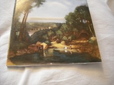 Vintage H & R Johnson Tile 6" x 6" river Scene