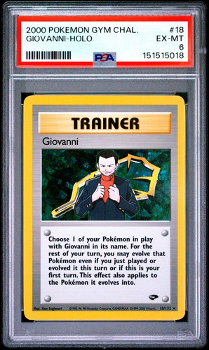 Giovanni 18/132 Gym Challenge Holo Rare Trainer