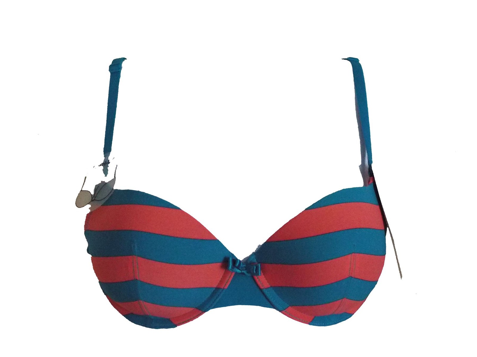 Triumph Stirring WHUM Underwired Push Up Bra Multiway Straps Green/Orange 32B