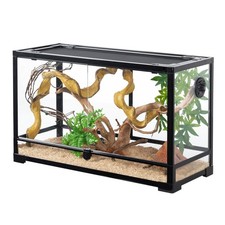 30 Gallon Reptile Terrarium Reptiles Tank 30" x 12"x 18" Double Front Opening