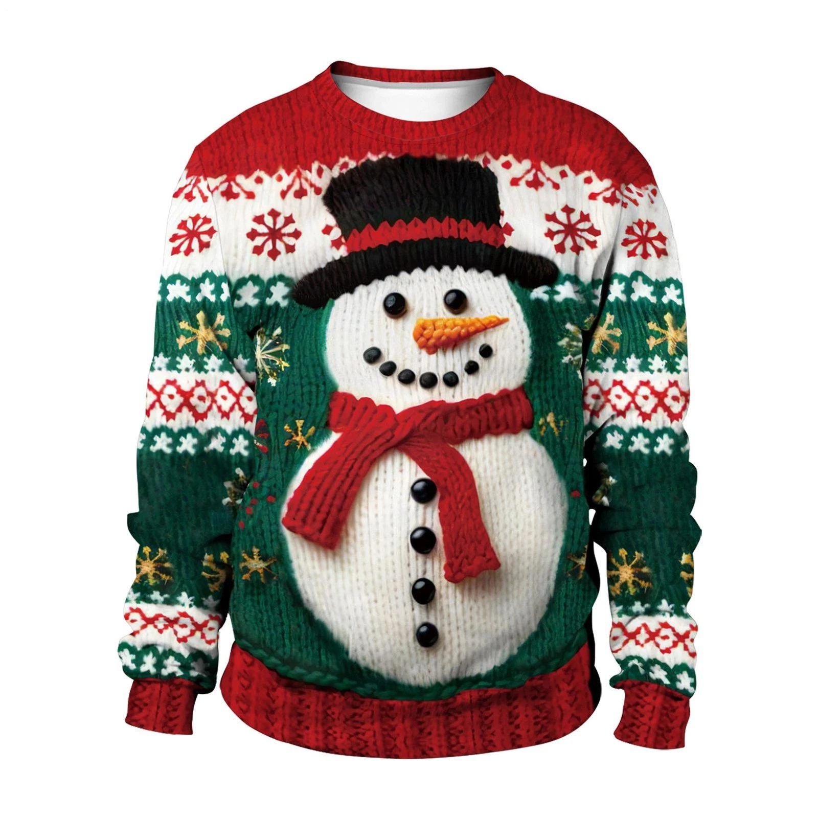 Ugly Christmas Sweater Imitation Sweater Design Sweatshirts Pullover Unisex