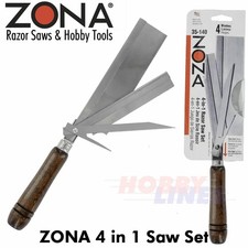 Razor Saw 4 in 1 set Complete 24, 32 & 52 TPI Hobby Tool Woodwork ZONA 35-140