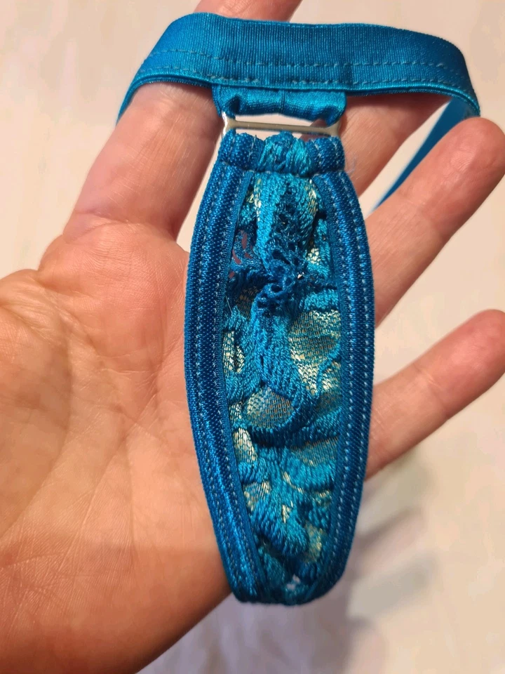 Nuevo Micro Tanga Wicked Weasel Microminimus 689 - Azul Brillante/Encaje - XSmall Foto 4 de 4