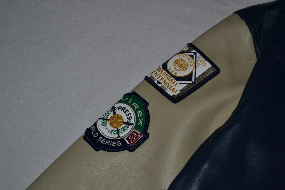 AUTHENTIC AVIREX MENS LIMITED EDITION WORLD SERIES JACKET NAVY NEW ALL SIZES - Image 4 of 4