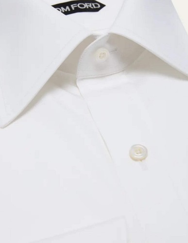 Tom Ford Hombre Blanco 100% Algodón Abotonado - Imagen 2 de 3