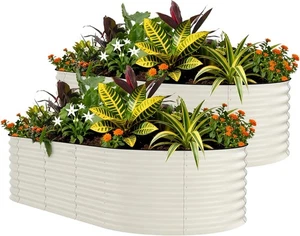 2 Pack de lits de jardin surélevés 8x4x1.5ft boîte de planteur pour la fleur de légumes