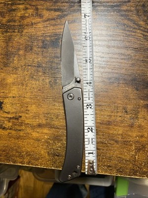 Vintage Metal Gerber Lockback Knife With A Pocket Clip-combination Blade