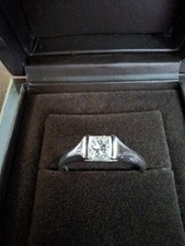 Platinum Natural 0.40ct Diamond Solitaire Engagement Ring Size M