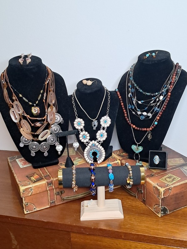 Vintage-Now Southwestern Jewelry Lot With 1+ Lbs Mixed Materials