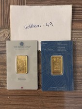 20g Gold Bar 999.9 Fine Gold Bullion bar The Royal Mint Sigma Tested 4452.00 per troy oz