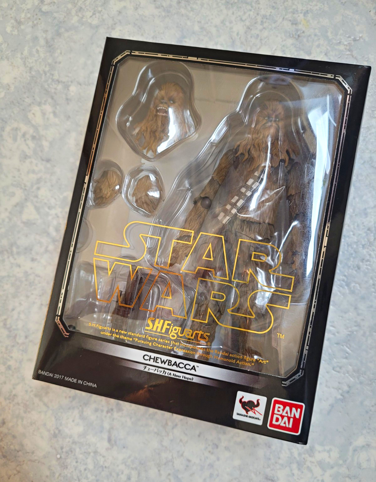 Bandai S.H.Figuarts Star Wars A New Hope Chewbacca Figura de Acción 2017 con Accesorios