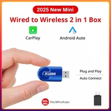 2 In1 Wireless Carplay&Android Auto AI Box Wired To Wireless Carpay Mini Adapter