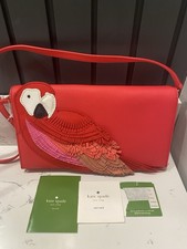 Kate Spade York Flights Of Fancy Parrot Cali Red Bird Crossbody Handbag Purse
