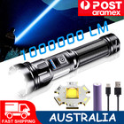 1000000 Lumen Military Tactical LED Torch COB Flashlight Work Light Rechargeable