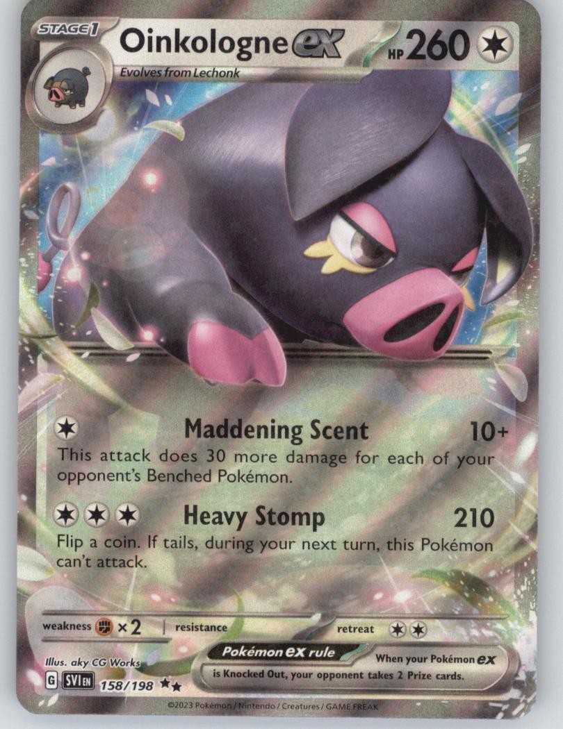 Oinkologne ex Holofoil Scarlet & Violet Base Set - 158/198 Pokemon NM