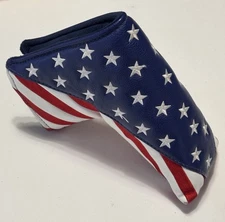 *USA Flag Red/White/Blue Blade Putter HeadCover, 9.9.10 Condition, FREE SHIP!