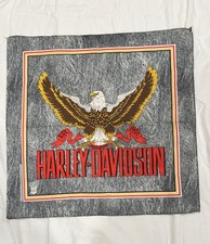 Vintage Harley Davidson Bandana Made In USA Eagle Graphic Bandana 22  X 21  
