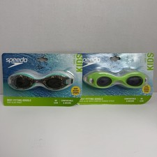 Speedo Kids Swim Goggles Glide Comfort Bungee Strap Ages 3  6 Green