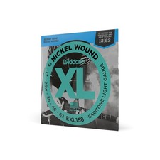 D'Addario EXL158 XL Nickel Wound 13-62 Light Baritone Electric Guitar Strings